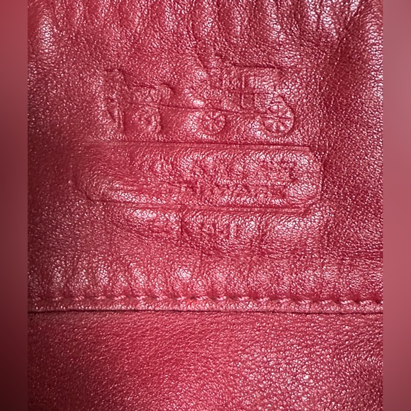 Coach red leather shoulder bag. Any purchase at my life so gets entry for raffle - Picture 8 of 9